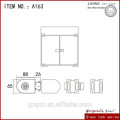 China fábrica de cerradura de puerta de vidrio redondo largo con doble puerta-dos lados